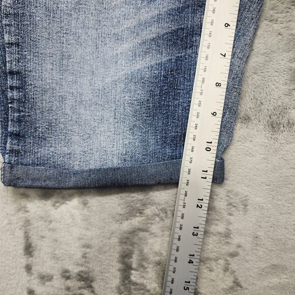 Ariya Jeans Shorts Womens‎ 5 Juniors Blue Low Rise Bermuda Cuffed Stretch Denim - Picture 10 of 12